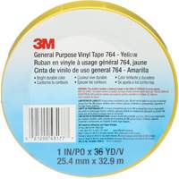 764 General-Purpose Vinyl Tape, 25.4 mm (1") W x 32.9 m (108') L, 5 mils, Yellow Meunier Outillage Industriel