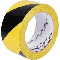 Hazard Warning Tape 766, 50.8 mm (2") x 33 m (108'), Black/Yellow Meunier Outillage Industriel