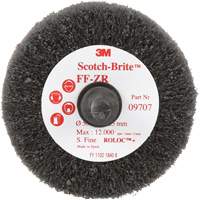 Brosse &agrave; lamelles pour la coupe et le polissage Scotch-Brite, Oxyde d'aluminium, Grain Fin, 2" x 1" x 1/4" Meunier Outillage Industriel