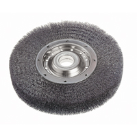 Crimped Wire Wheel Brushes - Wide Face, 6" Dia., 0.0118" Fill, 2" Arbor Meunier Outillage Industriel