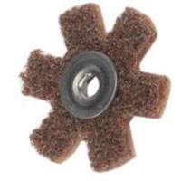 Disque abrasif en forme d'&eacute;toile pour pr&eacute;paration de surface Abrasotex , 1-1/2" dia., Grain Cors&eacute;, Oxyde d'aluminium Meunier Outillage Industriel