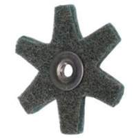 Disque abrasif en forme d'&eacute;toile pour pr&eacute;paration de surface Abrasotex , 2" dia., Grain Tr&egrave;s fin, Oxyde d'aluminium Meunier Outillage Industriel