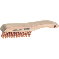 Shoe Handle Scratch Brush, Steel, 4" X 16" Wire Rows, 10" Long Meunier Outillage Industriel