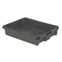 Contenants Stack-N-Nest Polylewton, 6,1" x 29,6" x 22,4", Gris Meunier Outillage Industriel