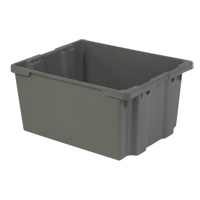 Contenants Stack-N-Nest Polylewton, 15,1" x 30,1" x 24", Gris Meunier Outillage Industriel