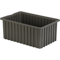 Contenants Divider Box, Poly&eacute;thyl&egrave;ne, 16,5" la x 10,9" p x 7" h, Gris Meunier Outillage Industriel