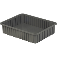 Contenants Divider Box, Poly&eacute;thyl&egrave;ne, 22,4" la x 17,4" p x 5" h, Gris Meunier Outillage Industriel