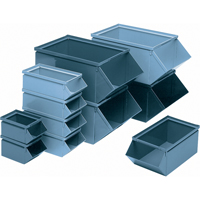 Steel Bin, 100 lbs. Cap., 4-1/2" W x 8" D x 4-1/2" H, Blue Meunier Outillage Industriel