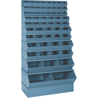 Sectional Bin Units, 100 lbs. Cap., 37" W x 8" D x 4-1/2" H, Blue Meunier Outillage Industriel
