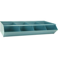 Sectional Bin Units, 100 lbs. Cap., 37" W x 18-3/4" D x 7-1/2" H, Blue Meunier Outillage Industriel