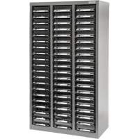 Casiers pour pi&egrave;ces KPC-300, Acier galvanis&eacute;, 60 tiroirs, 21-3/10" x 10-2/5" x 36-9/10", Gris Meunier Outillage Industriel