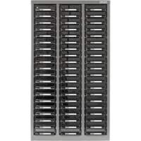 Casiers pour pi&egrave;ces KPC-300, Acier galvanis&eacute;, 60 tiroirs, 21-3/10" x 10-2/5" x 36-9/10", Gris Meunier Outillage Industriel