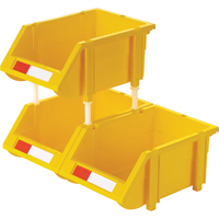 Stack & Hang Bin, 4-13/16" W x 3-3/16" H x 7-1/8" D, Yellow Meunier Outillage Industriel