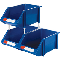 Bac empilable & &agrave; suspendre, 8-3/16" la, 6-3/16" h x 14" p, Bleu Meunier Outillage Industriel