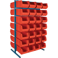 Double-Sided Stationary Bin Rack, 36" W x 24" D x 61" H, 56 Bins Meunier Outillage Industriel