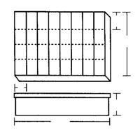 Compartment Case, Plastic, 32 Slots, 18-1/2" W x 13" D x 3" H, Grey CB497 | Meunier Outillage Industriel