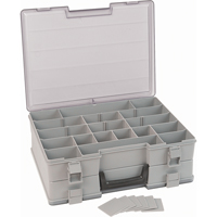 Compartment Case, Plastic, 48 Slots, 15-1/2" W x 11-3/4" D x 5" H, Grey CB500 | Meunier Outillage Industriel