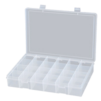 Compact Polypropylene Compartment Cases, 13-1/8" W x 9" D x 2-5/16" H, 24 Compartments CB505 | Meunier Outillage Industriel