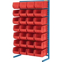 Single-Sided Stationary Bin Rack, 36" W x 12" D x 61" H, 28 Bins Meunier Outillage Industriel