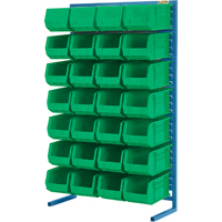 Single-Sided Stationary Bin Rack, 36" W x 12" D x 61" H, 28 Bins Meunier Outillage Industriel