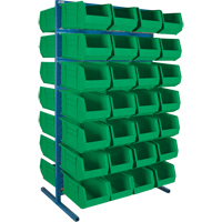 Double-Sided Stationary Bin Rack, 61" W x 56" D x 24" H, 56 Bins Meunier Outillage Industriel
