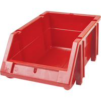 Bac empilable & &agrave; suspendre, 5-7/8" la, 4-11/16" h x 9-13/16" p, Rouge Meunier Outillage Industriel