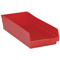 Shelf Bins, 8-3/8" W x 4" H x 17-7/8" D, Red, 40 lbs. Capacity Meunier Outillage Industriel