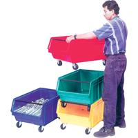 Bac g&eacute;ant empilable et mobile, 11-7/8" ha x 18-3/8" la x 29" p, Capacit&eacute; de 150 lb, Bleu Meunier Outillage Industriel