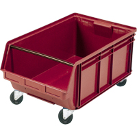 Bac g&eacute;ant empilable et mobile, 11-7/8" ha x 18-3/8" la x 29" p, Capacit&eacute; de 150 lb, Rouge Meunier Outillage Industriel