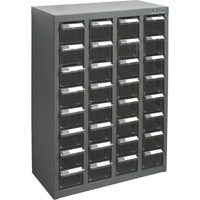 Casiers pour pi&egrave;ces KPC-500, Acier galvanis&eacute;, 32 tiroirs, 18-1/10" x 8-7/10" x 25-3/5", Gris Meunier Outillage Industriel