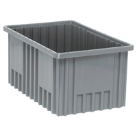 Contenants Divider Box, Plastique, 16,5" la x 10,9" p x 8" h, Gris Meunier Outillage Industriel
