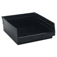 Economy Shelf Bin, 11-1/8" W x 4" H x 11-5/8" D, Black Meunier Outillage Industriel
