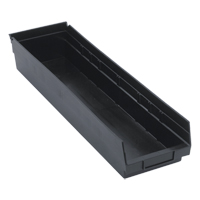 Bac pour &eacute;tag&egrave;re &eacute;conomique, 6-5/8" la, 4" h x 23-5/8" p, Noir Meunier Outillage Industriel