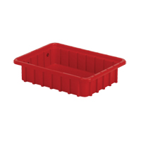 Contenants Divider Box, Poly&eacute;thyl&egrave;ne, 10,8" la x 8,3" p x 2,5" h, Rouge Meunier Outillage Industriel