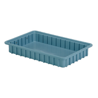 Divider Box&reg; Containers, Polyethylene, 16.5" W x 10.9" D x 2.5" H, Light Blue Meunier Outillage Industriel