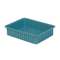 Divider Box&reg; Containers, Polyethylene, 22.4" W x 17.4" D x 5" H, Light Blue Meunier Outillage Industriel