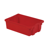 Contenants Stack-N-Nest Polylewton, 6,2" x 20,1" x 13", Rouge Meunier Outillage Industriel