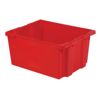 Contenants Stack-N-Nest Polylewton, 15,1" x 30,1" x 24", Rouge Meunier Outillage Industriel