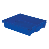 Contenants Stack-N-Nest Polylewton, 6,1" x 29,6" x 22,4", Bleu Meunier Outillage Industriel