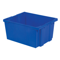 Contenants Stack-N-Nest Polylewton, 15,1" x 30,1" x 24", Bleu Meunier Outillage Industriel