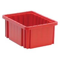 Contenants Divider Box, Plastique, 10,9" la x 8,3" p x 5" h, Rouge Meunier Outillage Industriel