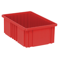 Contenants Divider Box, Plastique, 16,5" la x 10,9" p x 6" h, Rouge Meunier Outillage Industriel