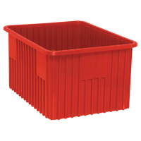 Divider Box&reg; Containers, Plastic, 22.5" W x 17.5" D x 12" H, Red Meunier Outillage Industriel