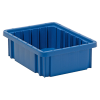Contenants Divider Box, Plastique, 10,9" la x 8,3" p x 3,5" h, Bleu Meunier Outillage Industriel