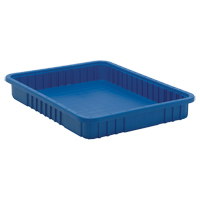 Divider Box&reg; Containers, Plastic, 22.5" W x 17.5" D x 3" H, Blue Meunier Outillage Industriel
