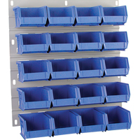 Hanging Panel, 20 Bins, 18" W x 1" D x 19" H Meunier Outillage Industriel