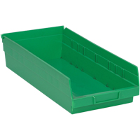 Shelf Bins, 8-1/8" W x 4" H x 17-7/8" D, Green, 40 lbs. Capacity Meunier Outillage Industriel