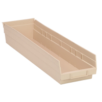 Bac pour &eacute;tag&egrave;re &eacute;conomique, 6-5/8" la, 4" h x 23-5/8" p, Ivoire Meunier Outillage Industriel