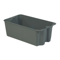 Stack-N-Nest<sup>®</sup> Plexton Containers, 16.9" W x 30.6" D x 11.1" H, Grey CD204 | Meunier Outillage Industriel