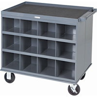 Heavy-Duty 2-Sided Mobile Carts/Work Stations, 1000 lbs. Capacity, 34" x W, 32" x H, 24" D, All-Welded CD330 | Meunier Outillage Industriel